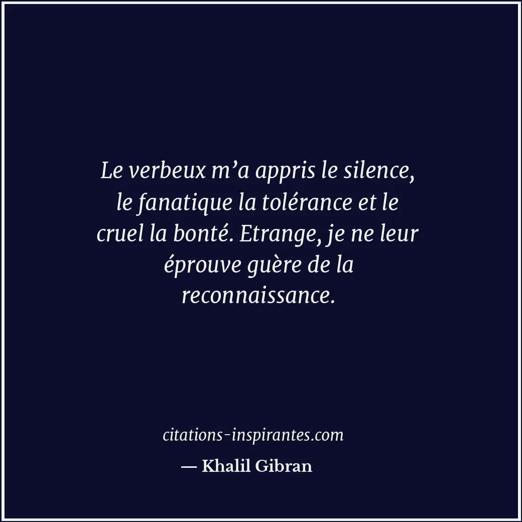 Citation de Khalil Gibran