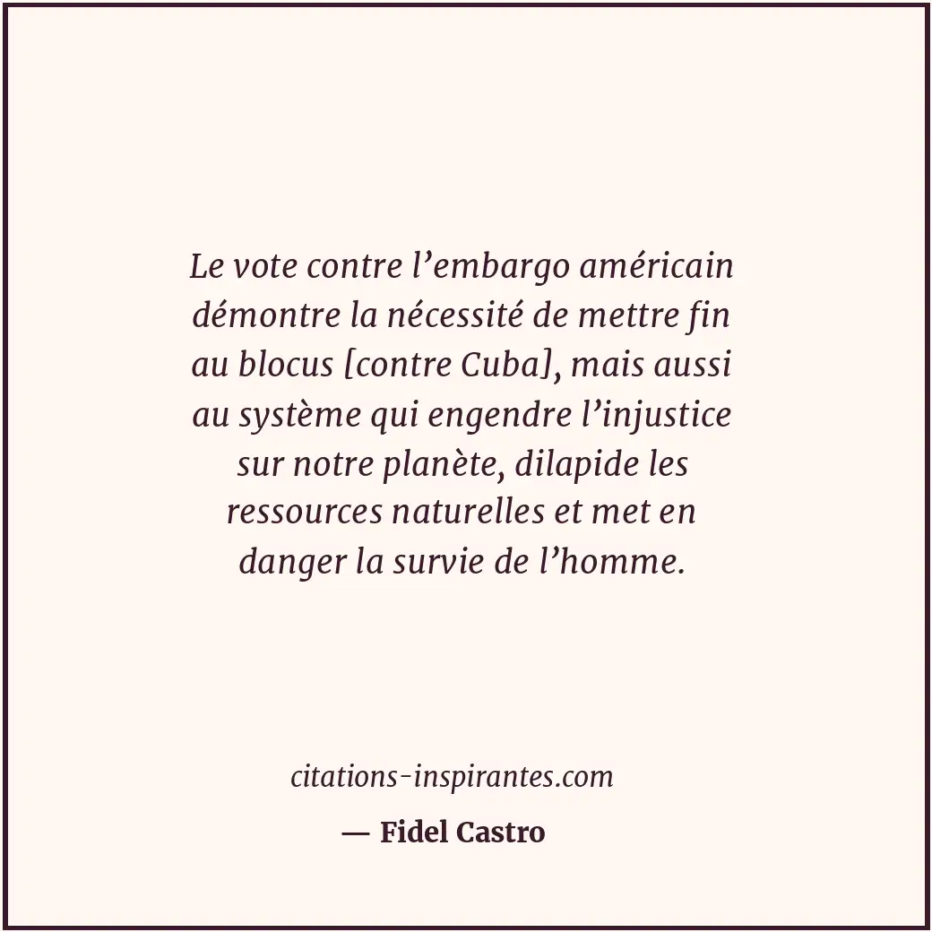 Citation de Fidel Castro