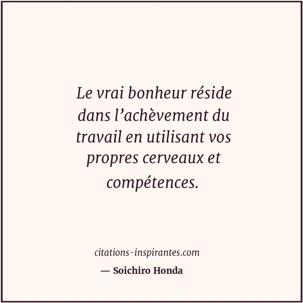 Citation de Soichiro Honda