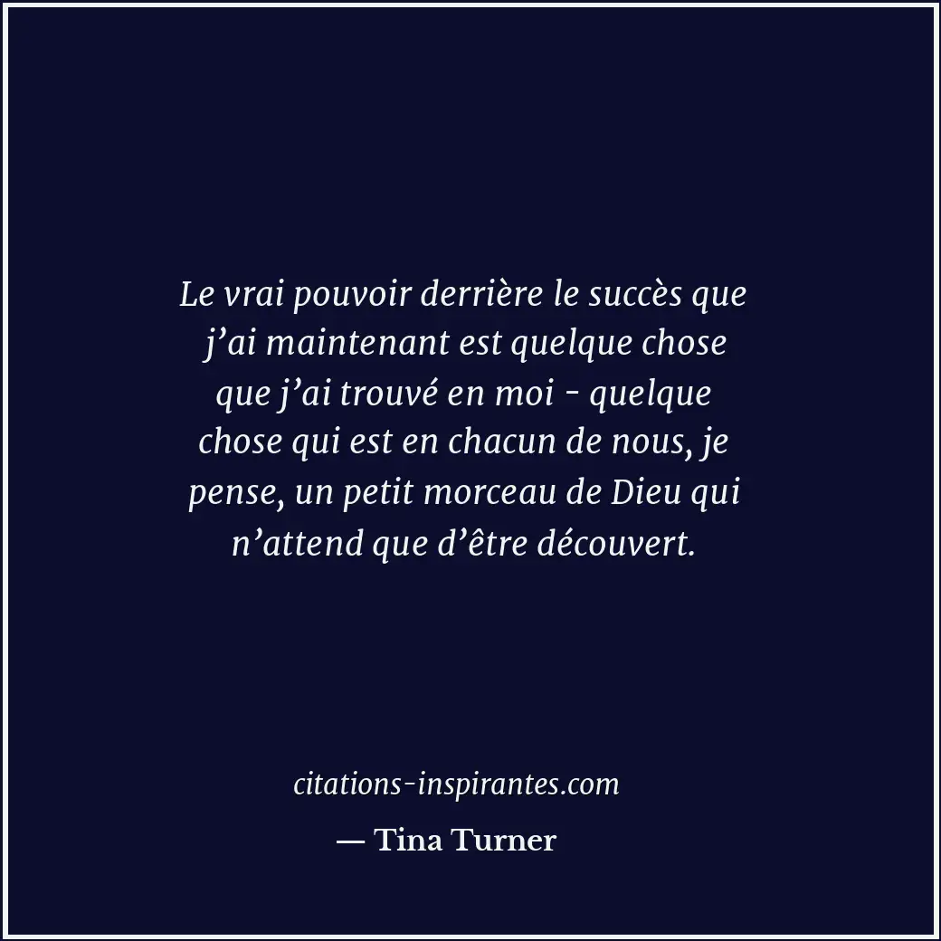 Citation de Tina Turner