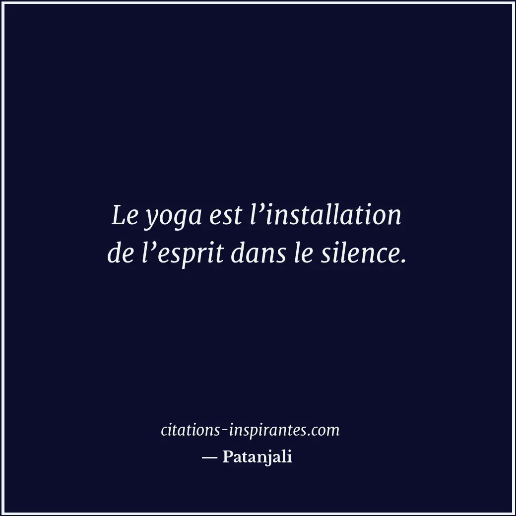 Citation de Patanjali