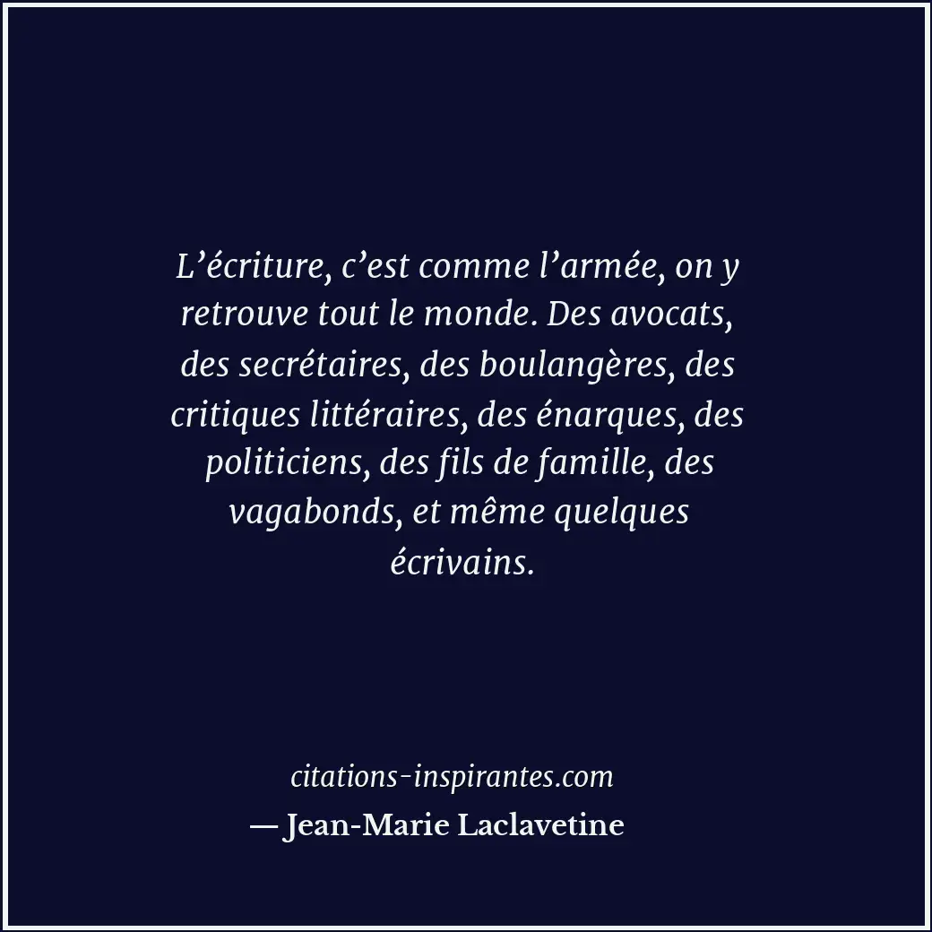 Citation de Jean-Marie Laclavetine