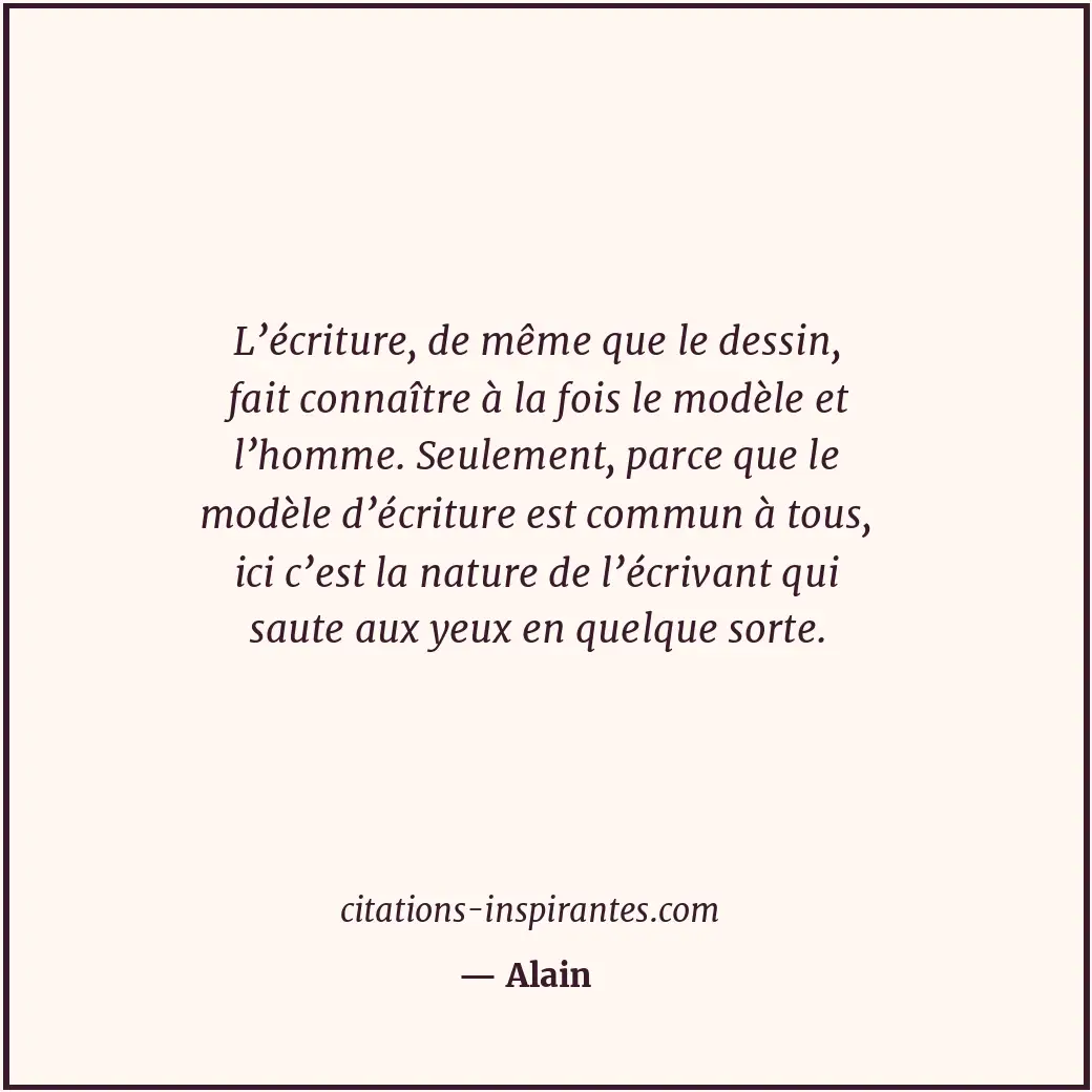 Citation de Alain