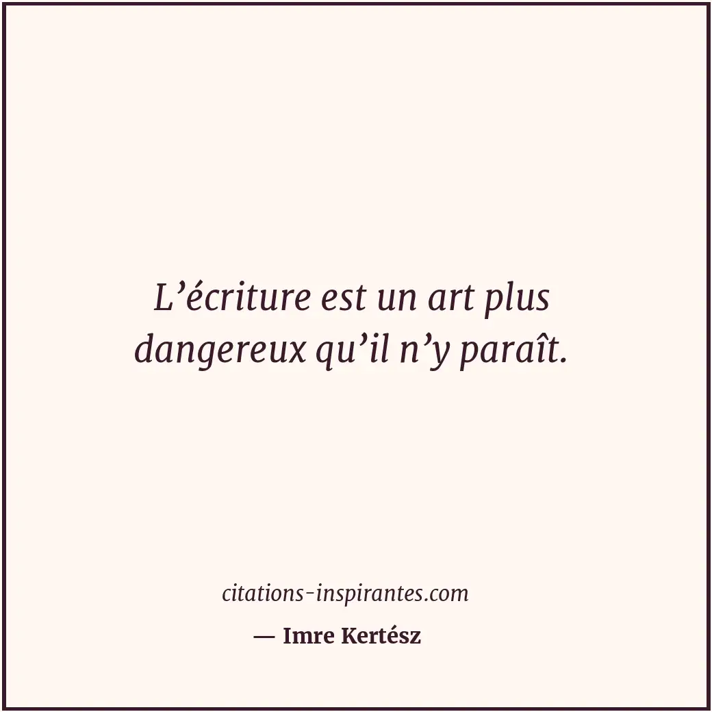 Citation de Imre Kertész