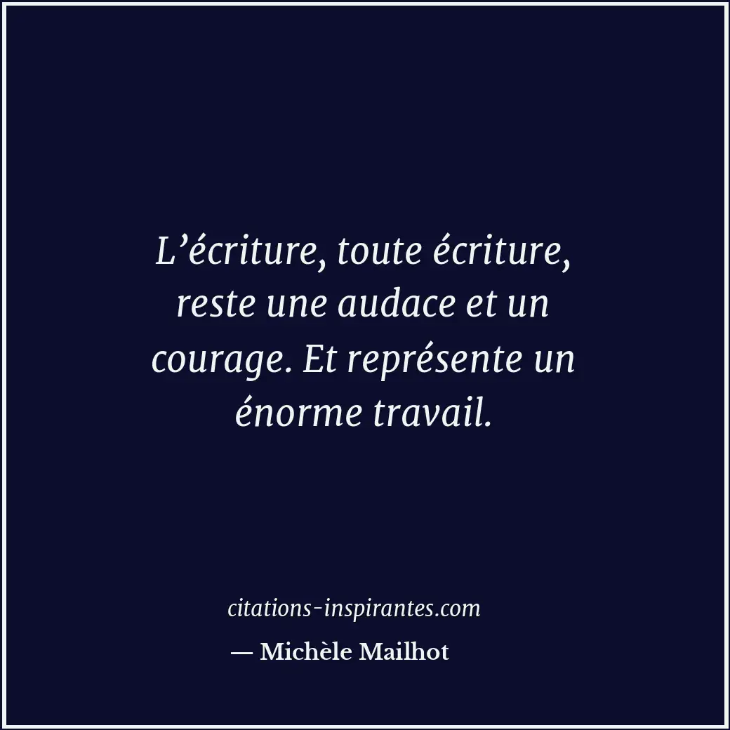 Citation de Michèle Mailhot