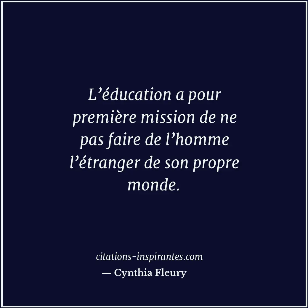Citation de Cynthia Fleury