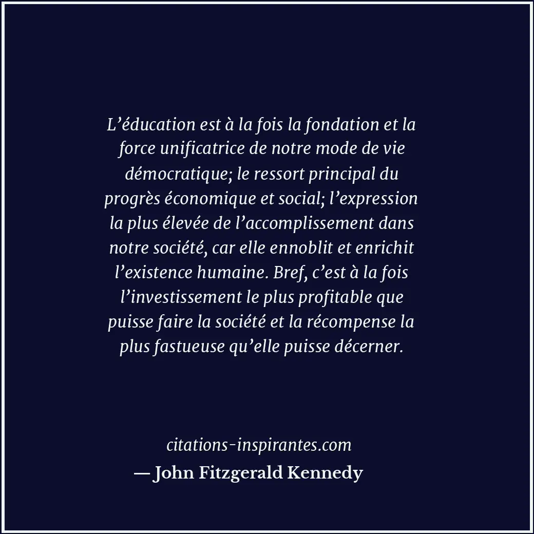 Citation de John Fitzgerald Kennedy