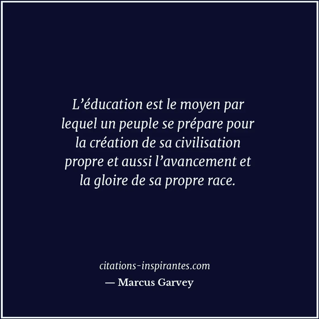 Citation de Marcus Garvey