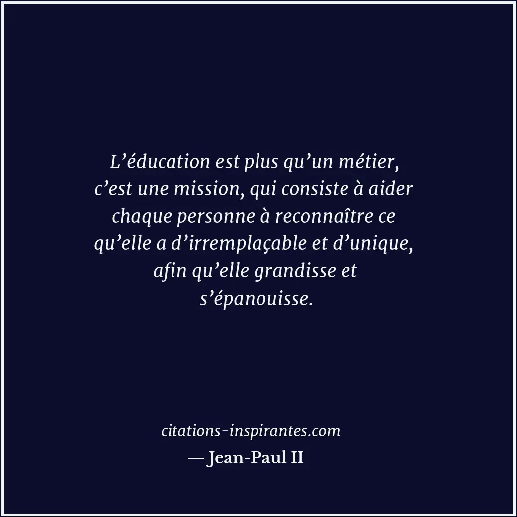 Citation de Jean-Paul II