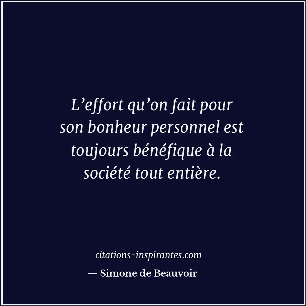 Citation de Simone de Beauvoir