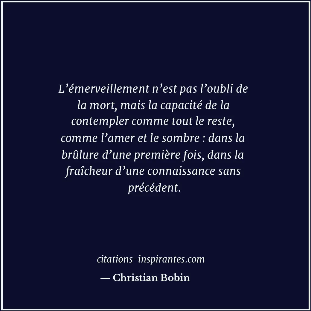 Citation de Christian Bobin