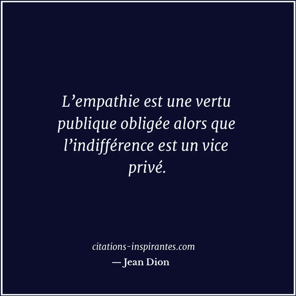 Citation de Jean Dion