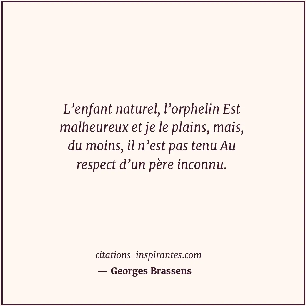 Citation de Georges Brassens