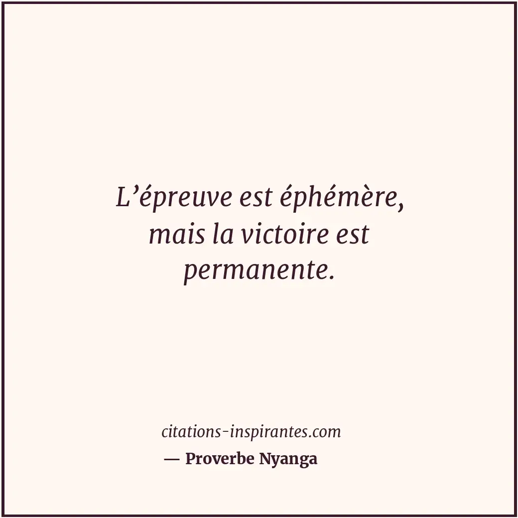 Citation de Proverbe Nyanga