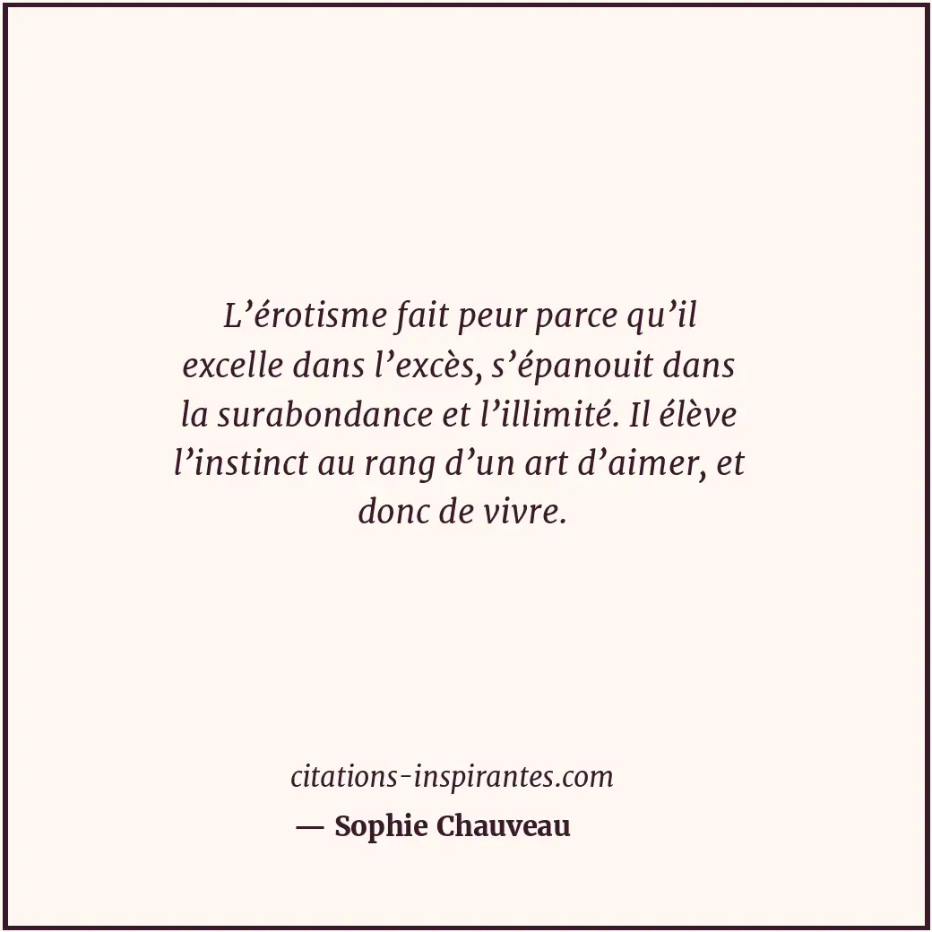 Citation de Sophie Chauveau