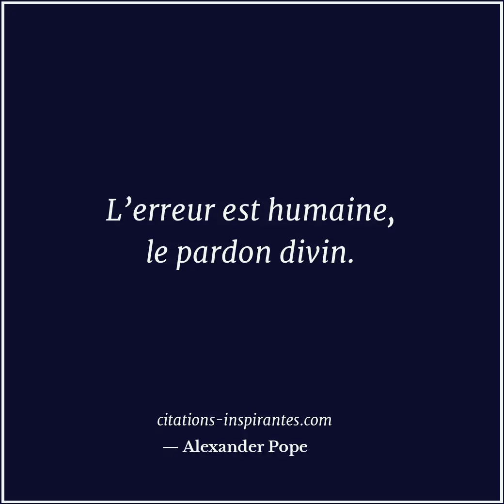 Citation de Alexander Pope