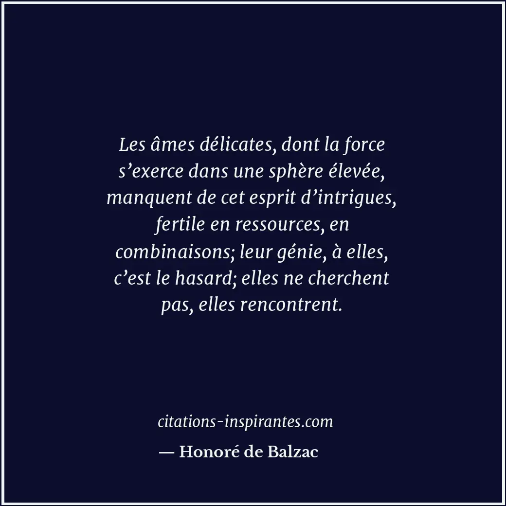 Citation de Honoré de Balzac