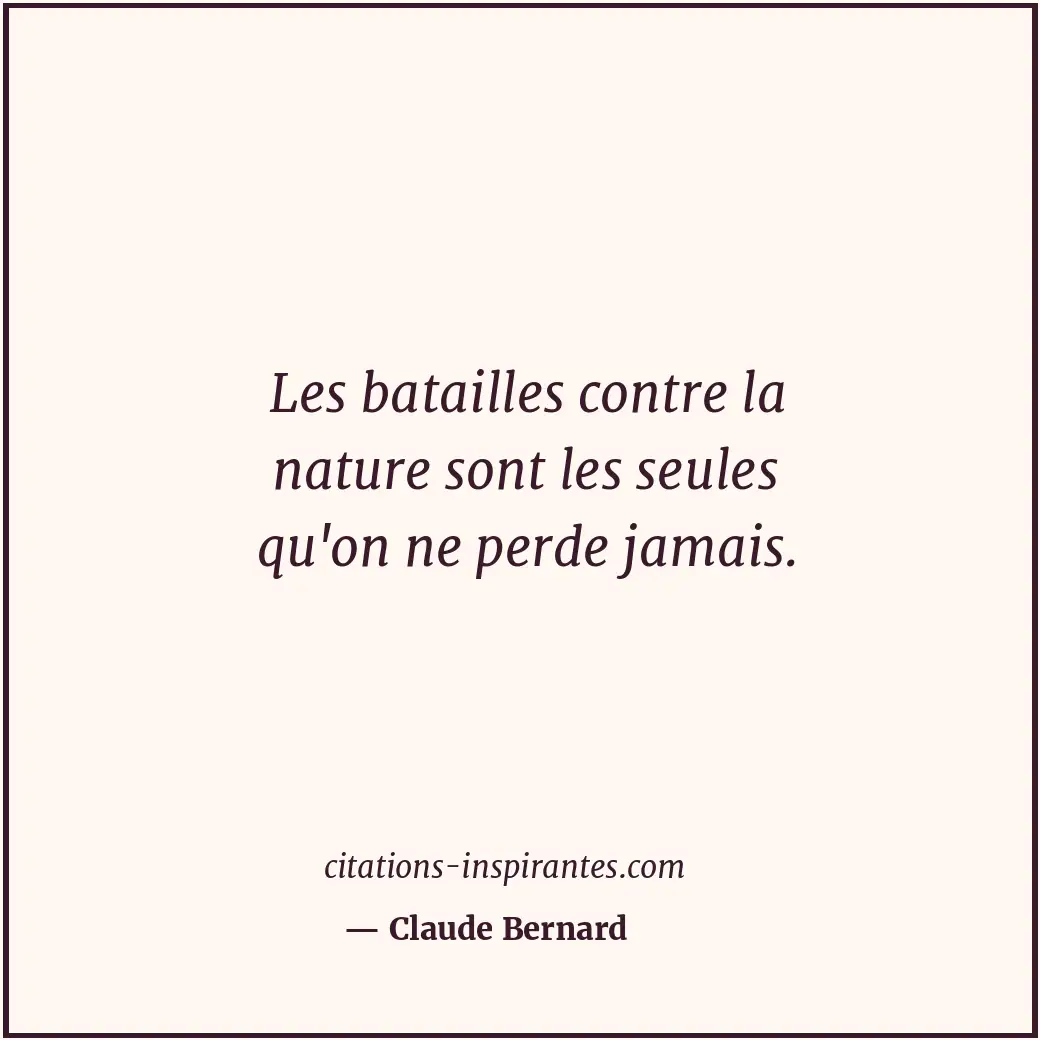 Citation de Claude Bernard