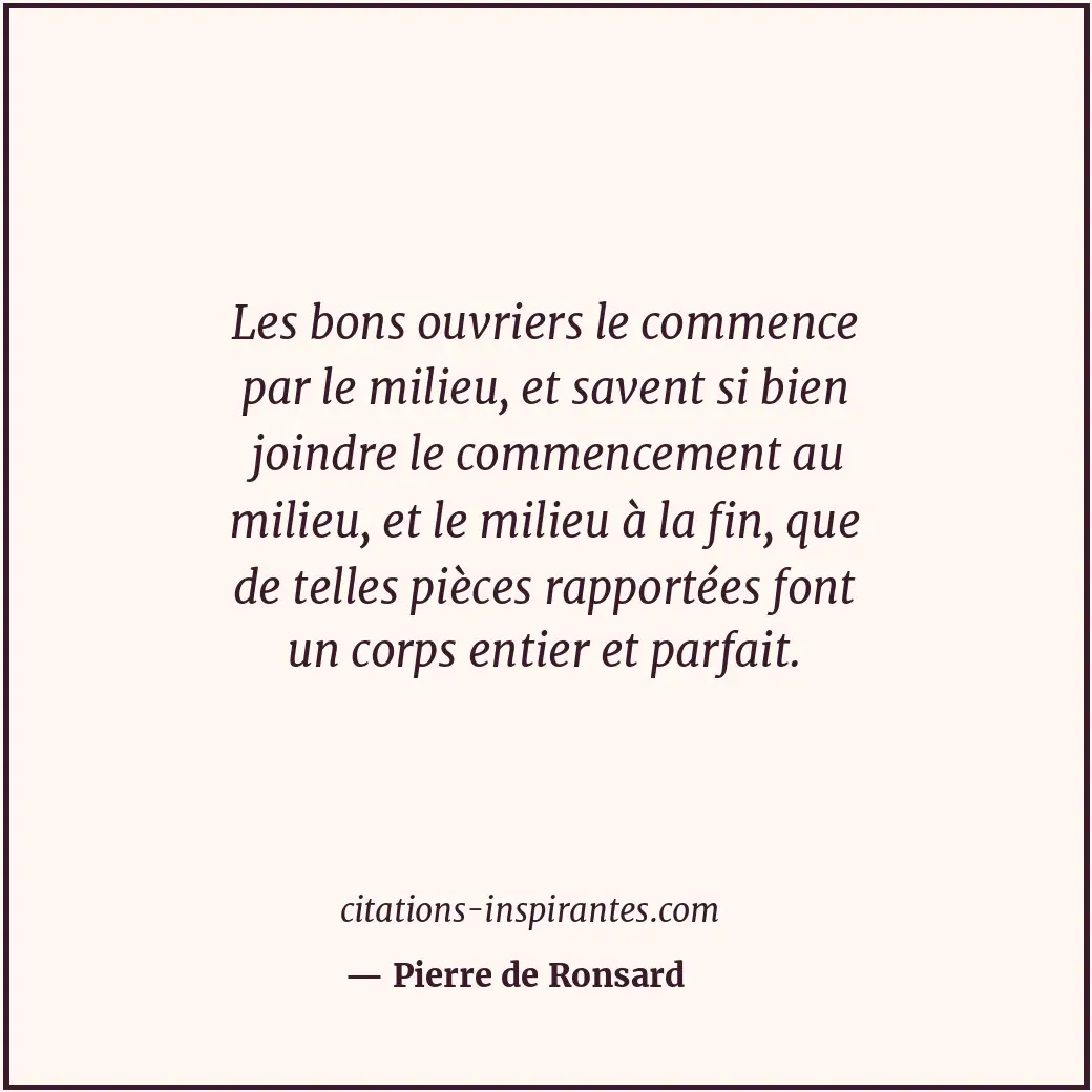 Citation de Pierre de Ronsard