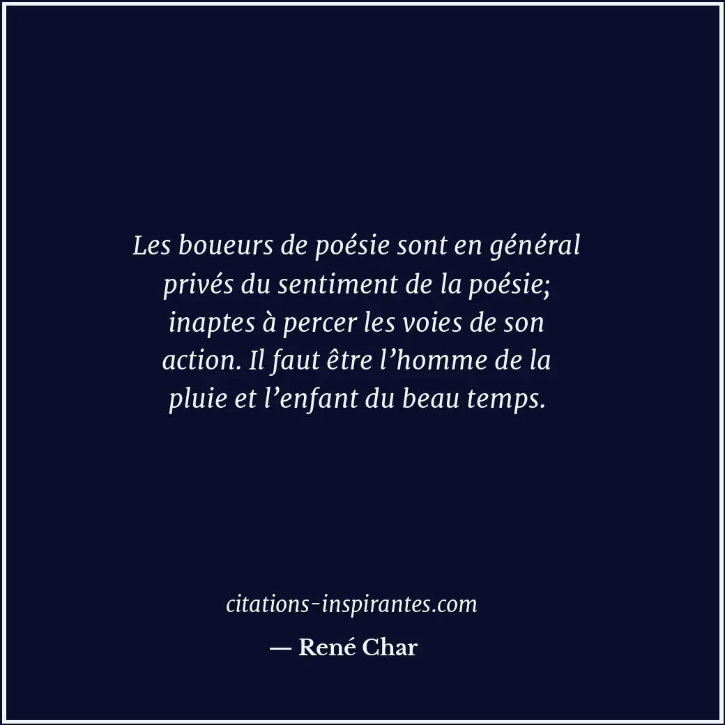 Citation de René Char