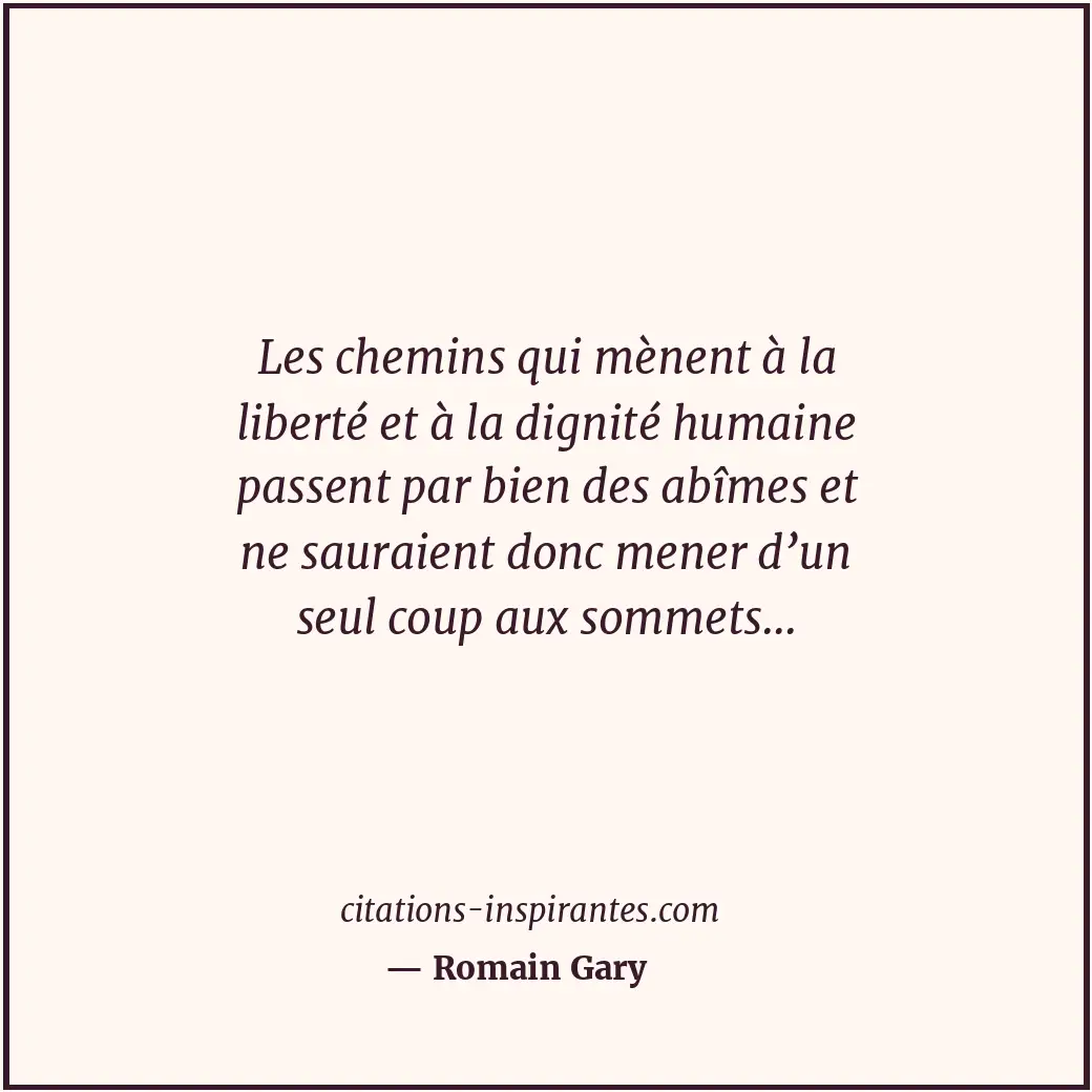 Citation de Romain Gary