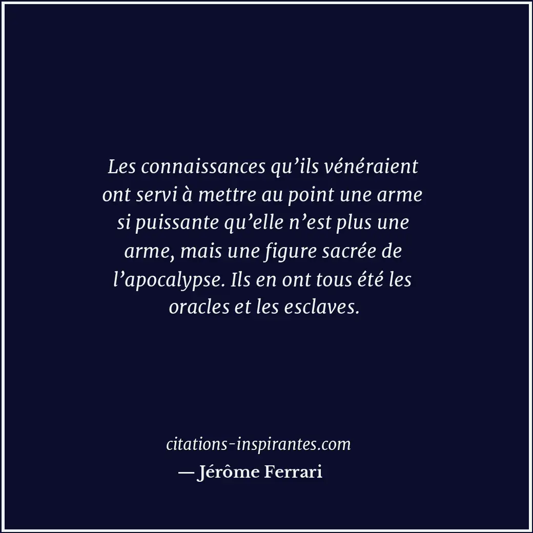 Citation de Jérôme Ferrari