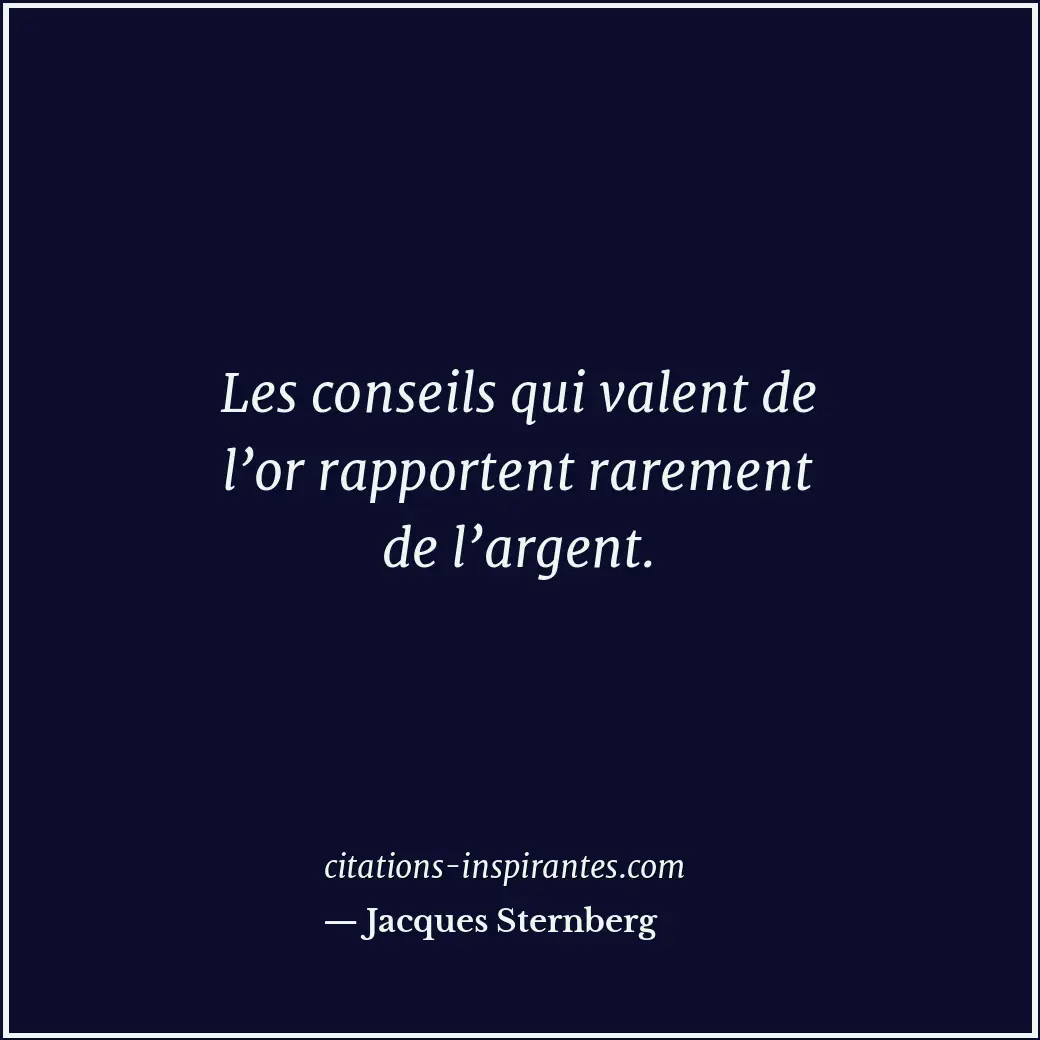 Citation de Jacques Sternberg