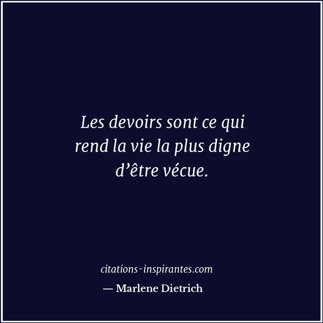 Citation de Marlene Dietrich