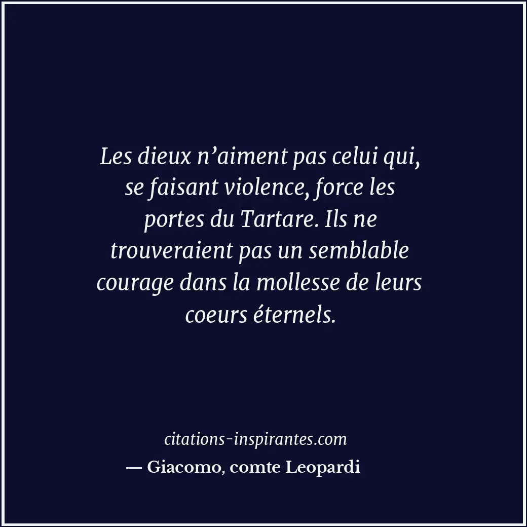 Citation de Giacomo, comte Leopardi