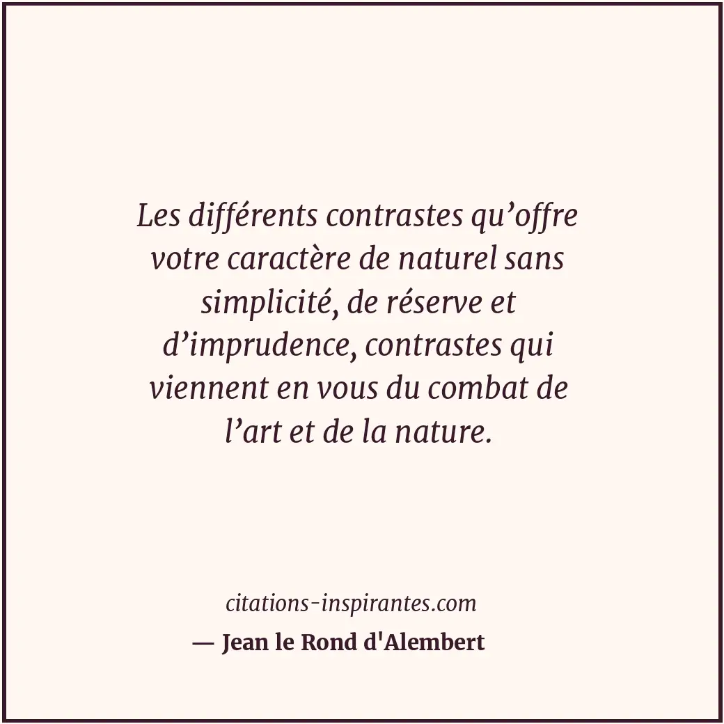 Citation de Jean le Rond d'Alembert
