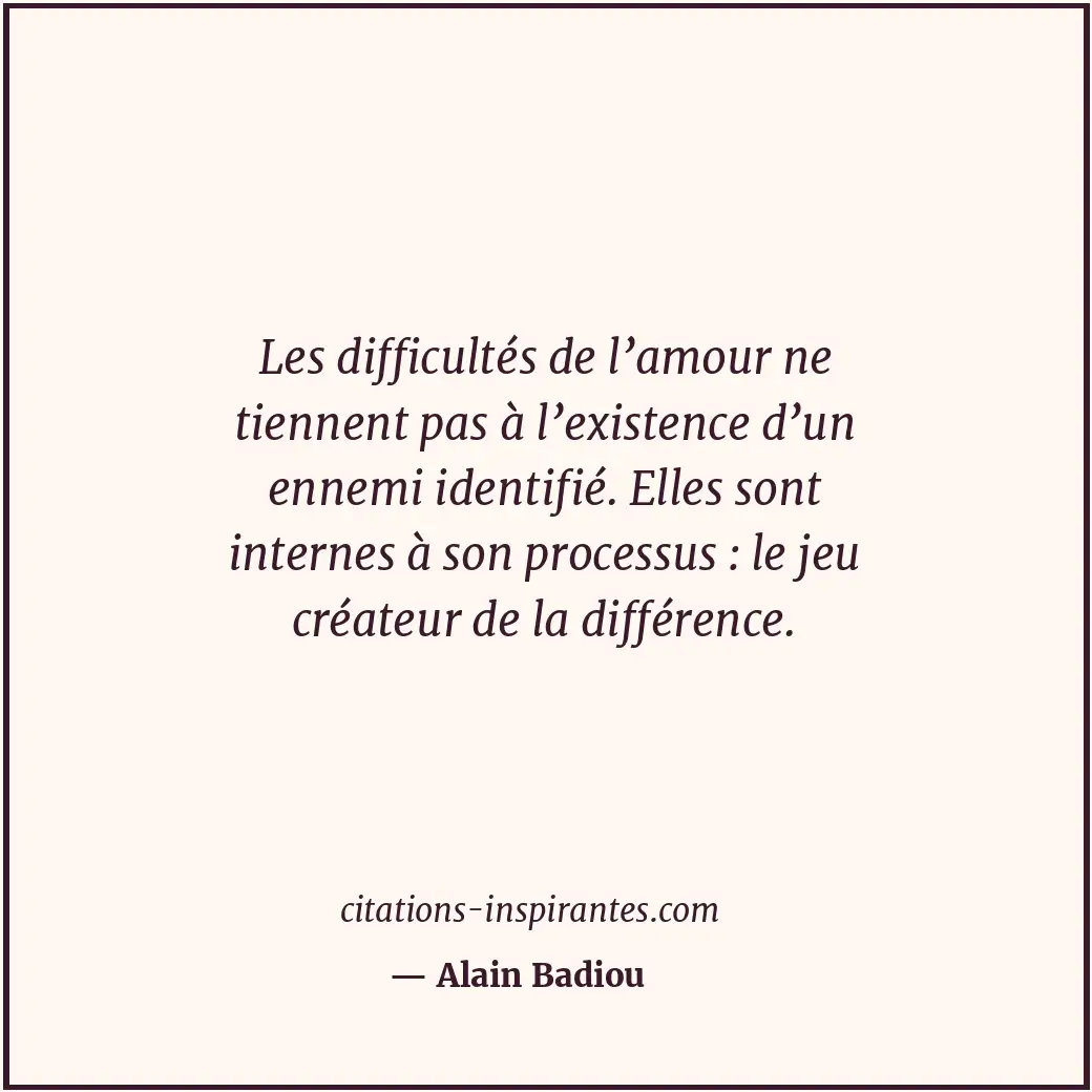 Citation de Alain Badiou