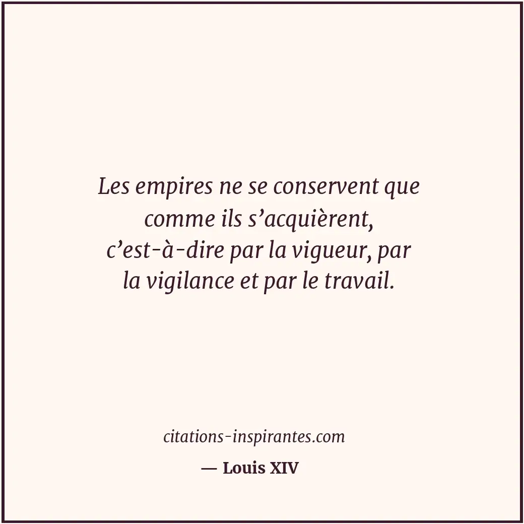 Citation de Louis XIV