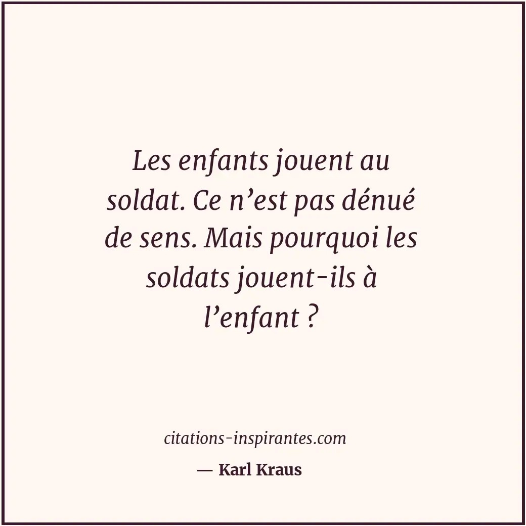 Citation de Karl Kraus