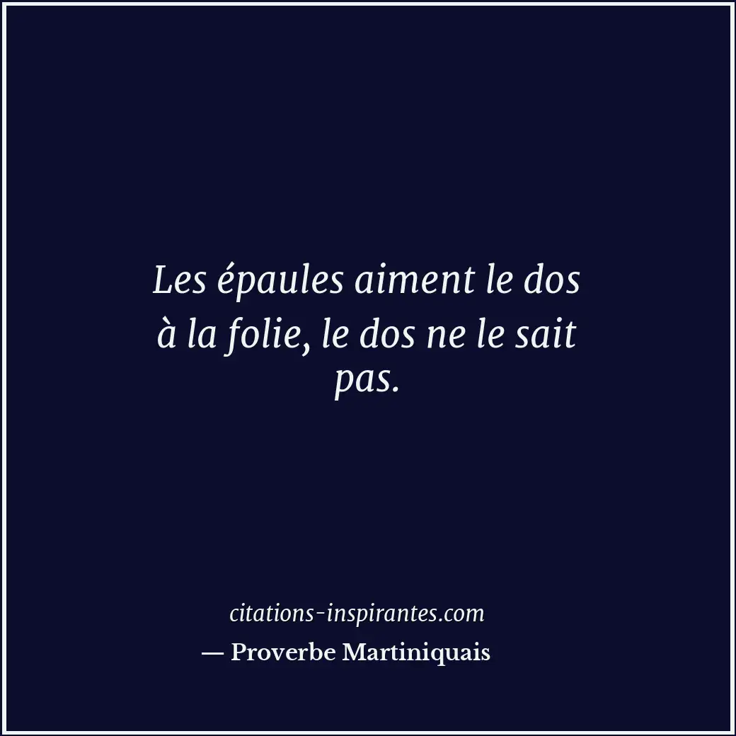 Citation de Proverbe Martiniquais