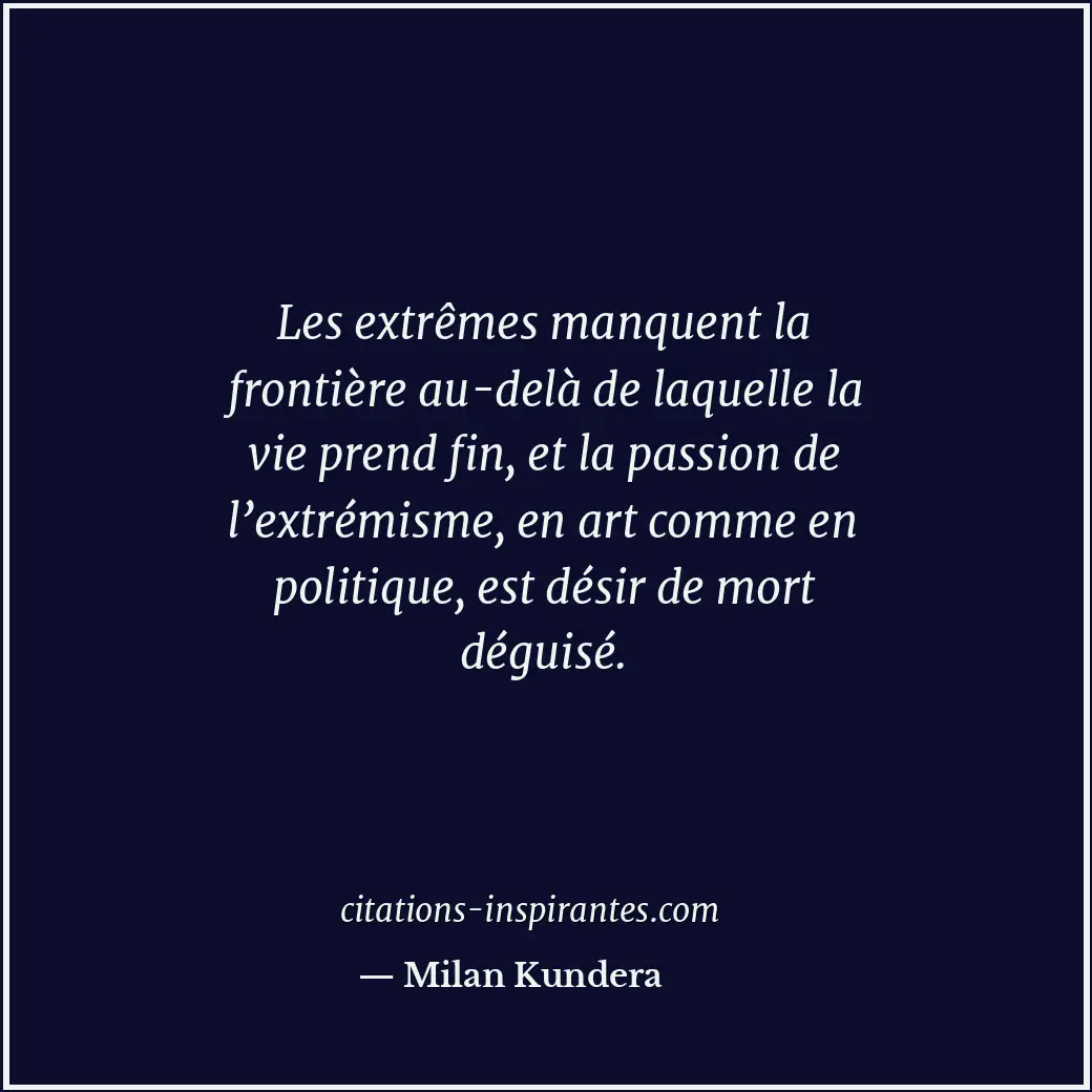Citation de Milan Kundera