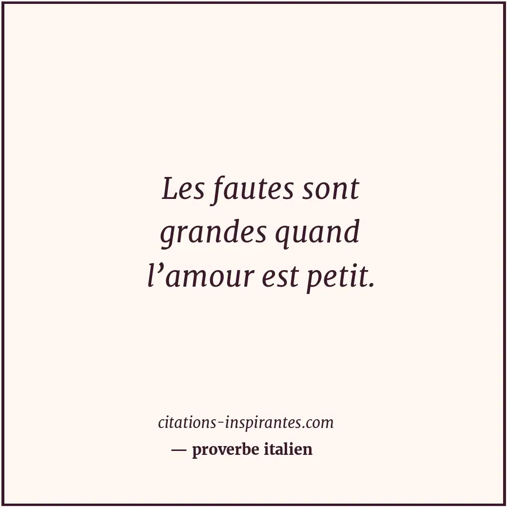 Citation de proverbe italien