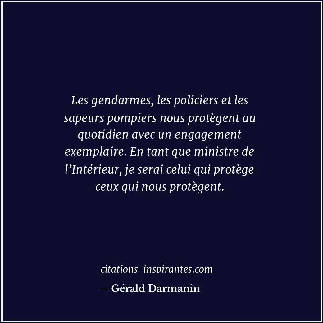 Citation de Gérald Darmanin