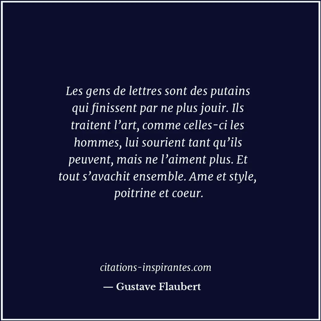 Citation de Gustave Flaubert