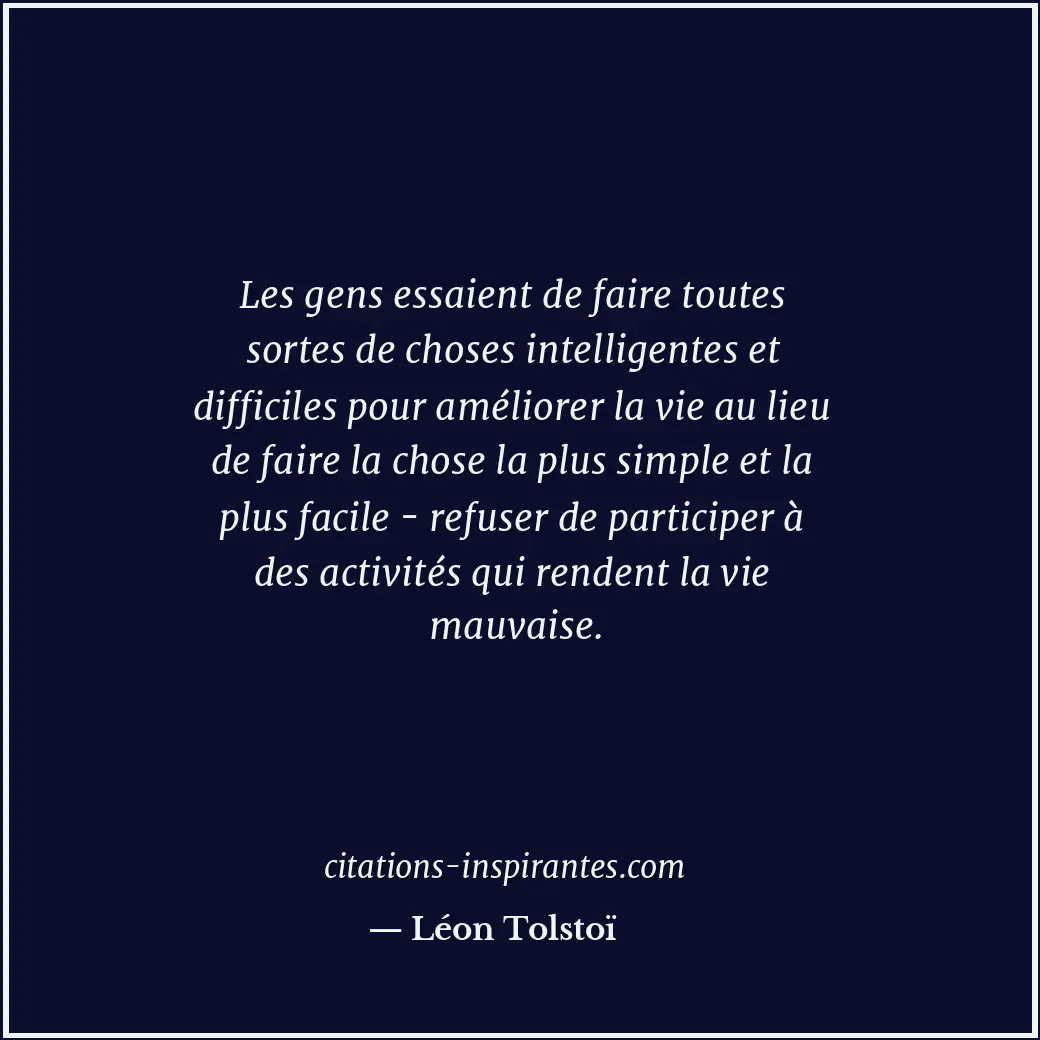 Citation de Léon Tolstoï