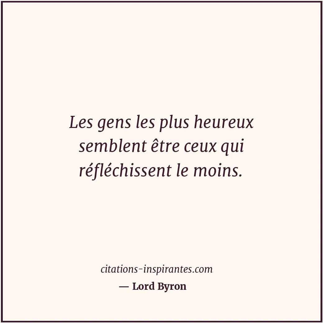 Citation de Lord Byron