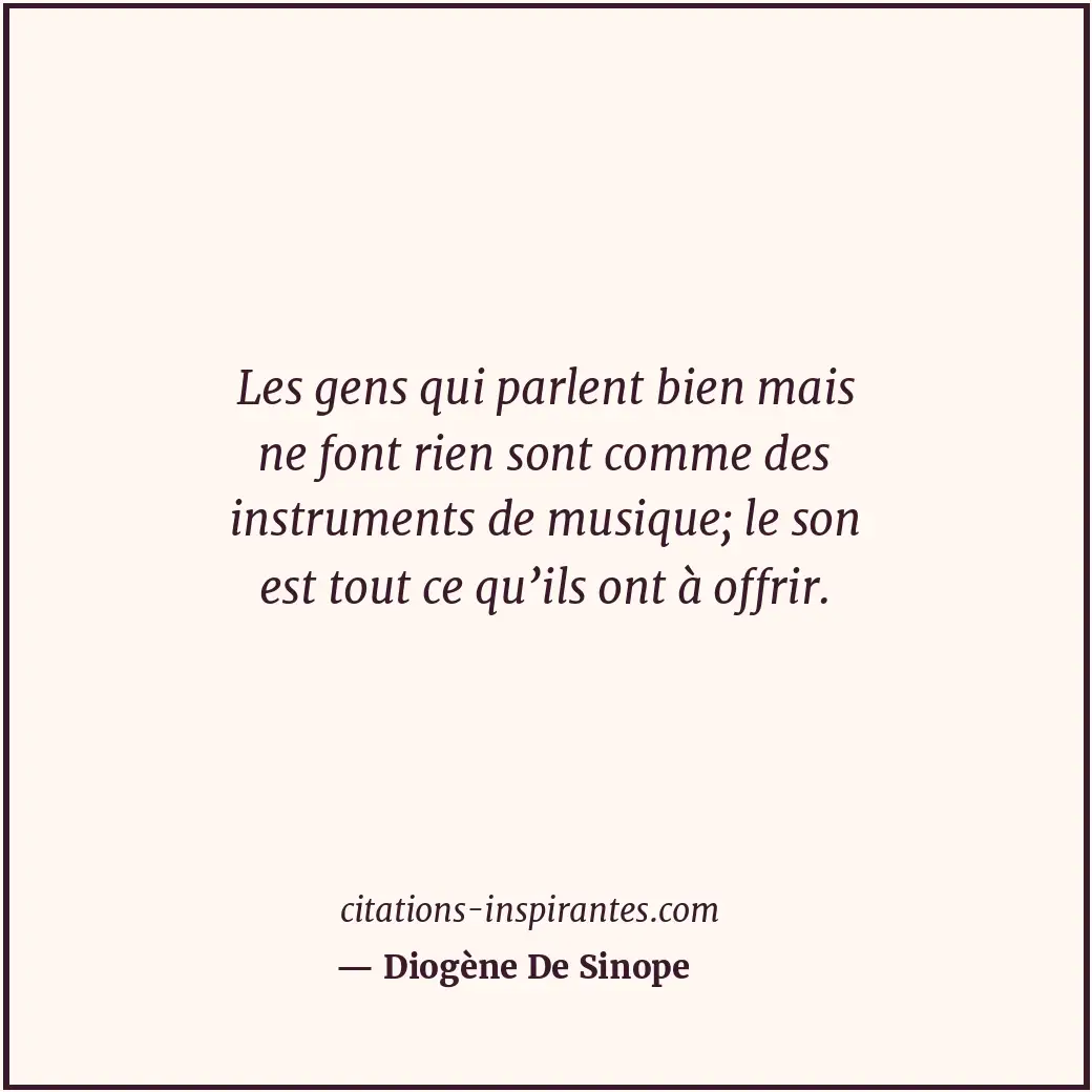 Citation de Diogène De Sinope