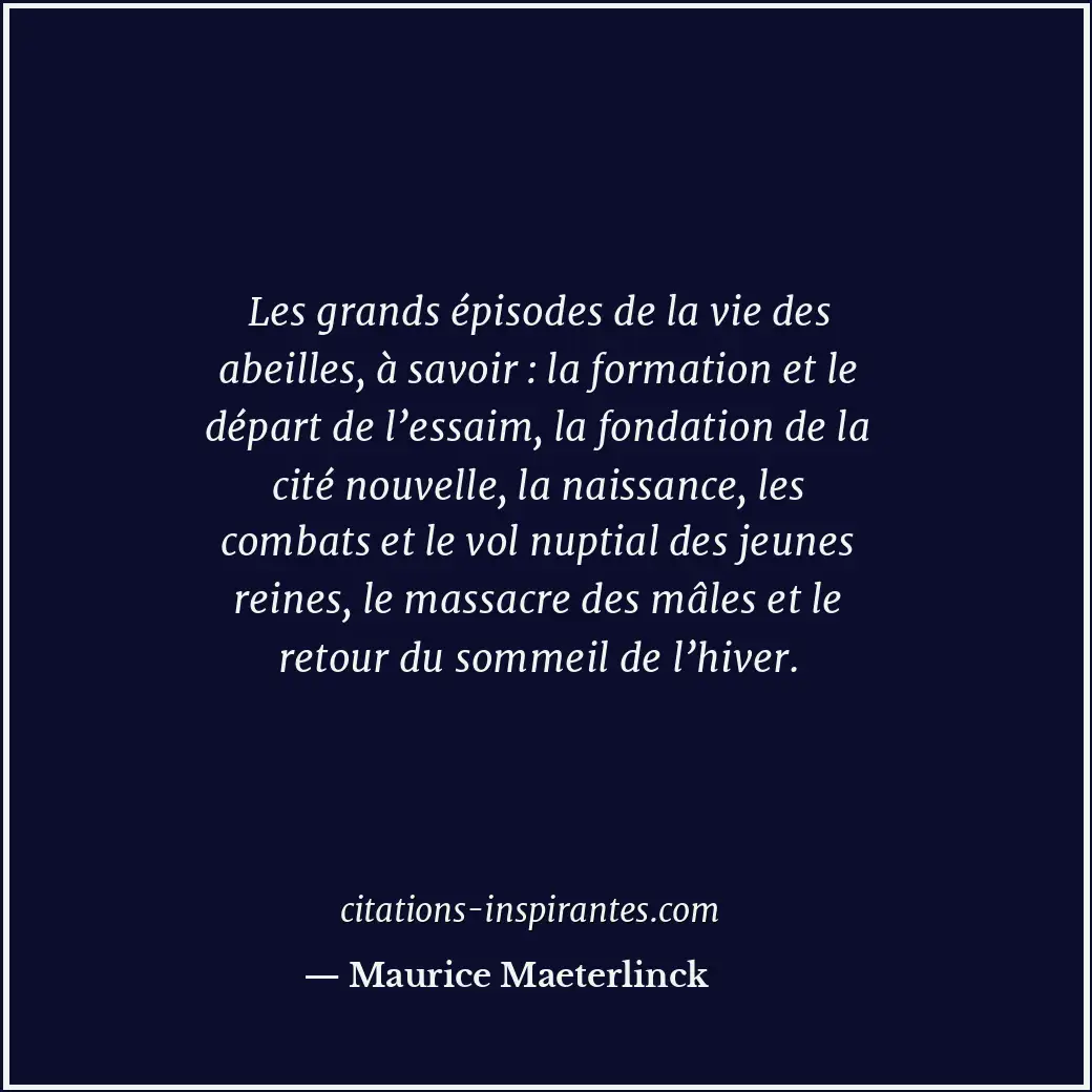 Citation de Maurice Maeterlinck