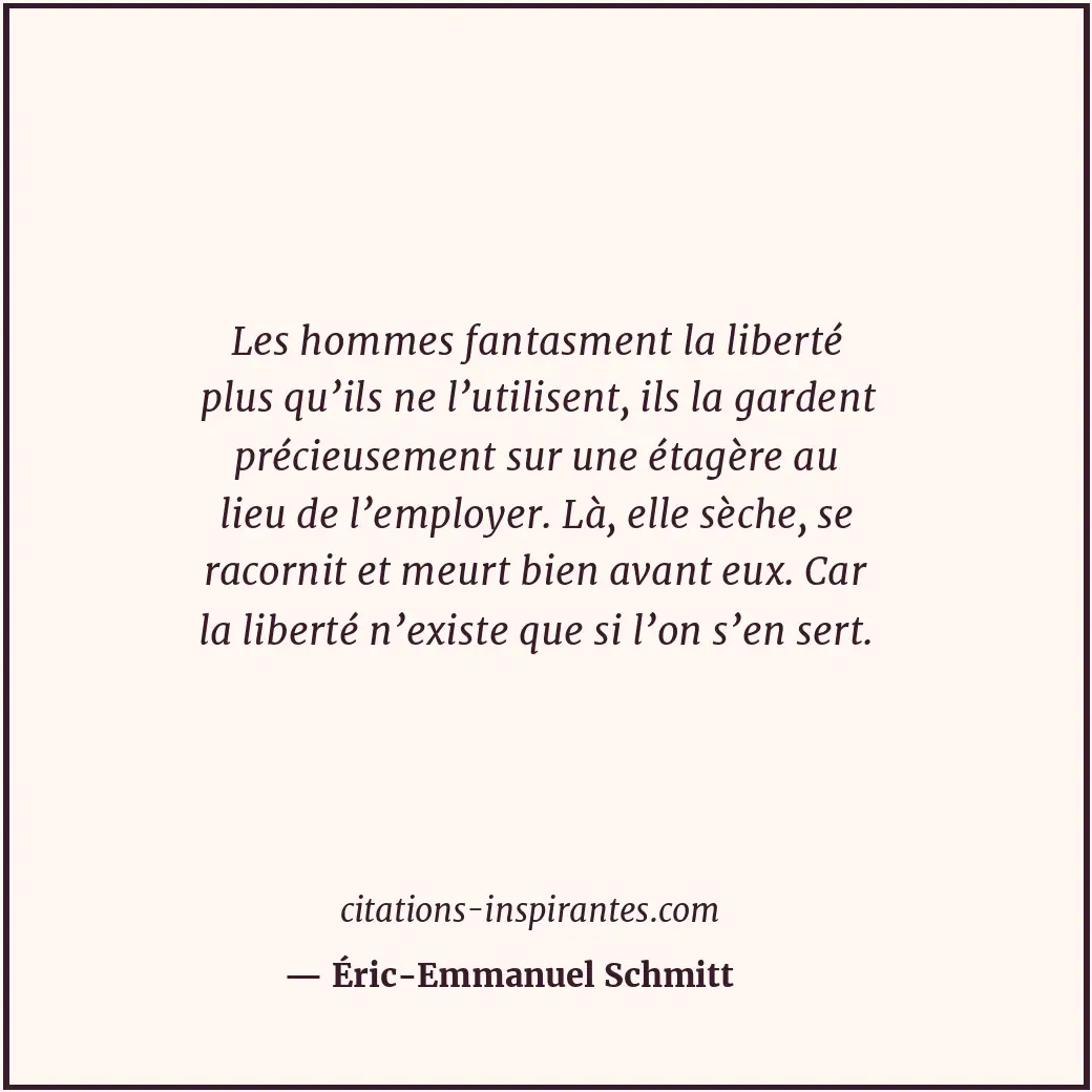 Citation de Éric-Emmanuel Schmitt
