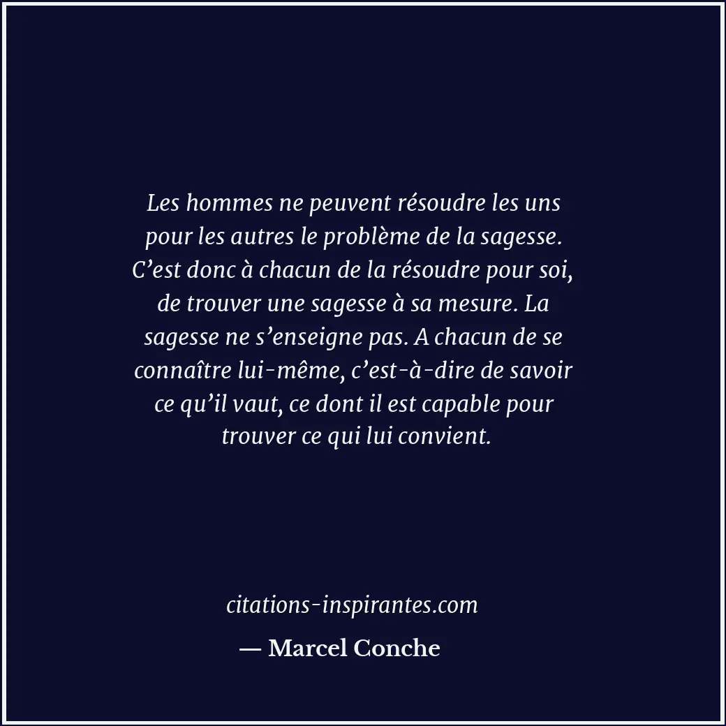 Citation de Marcel Conche