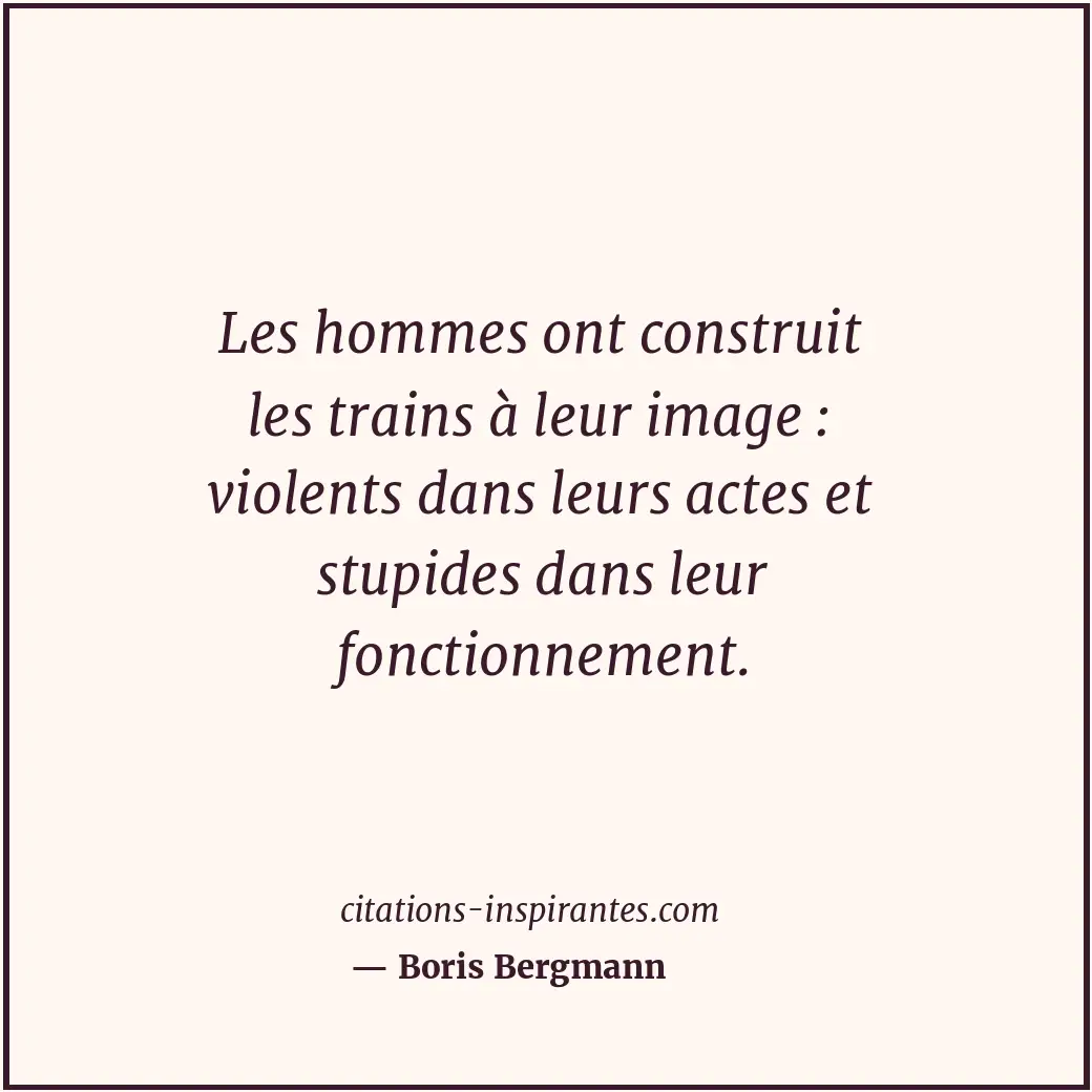 Citation de Boris Bergmann