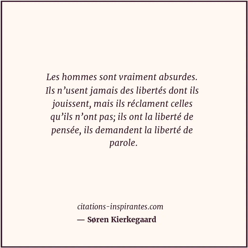 Citation de Søren Kierkegaard