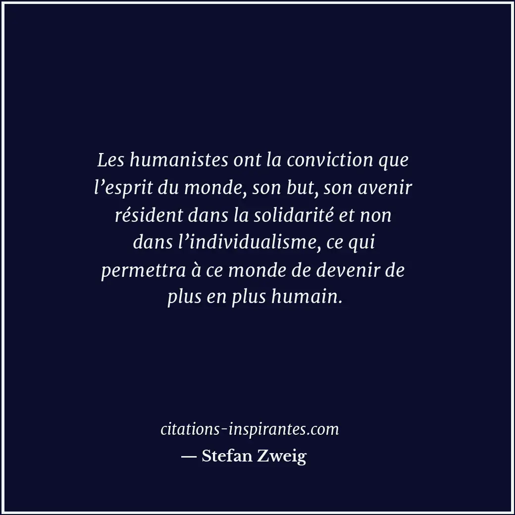 Citation de Stefan Zweig