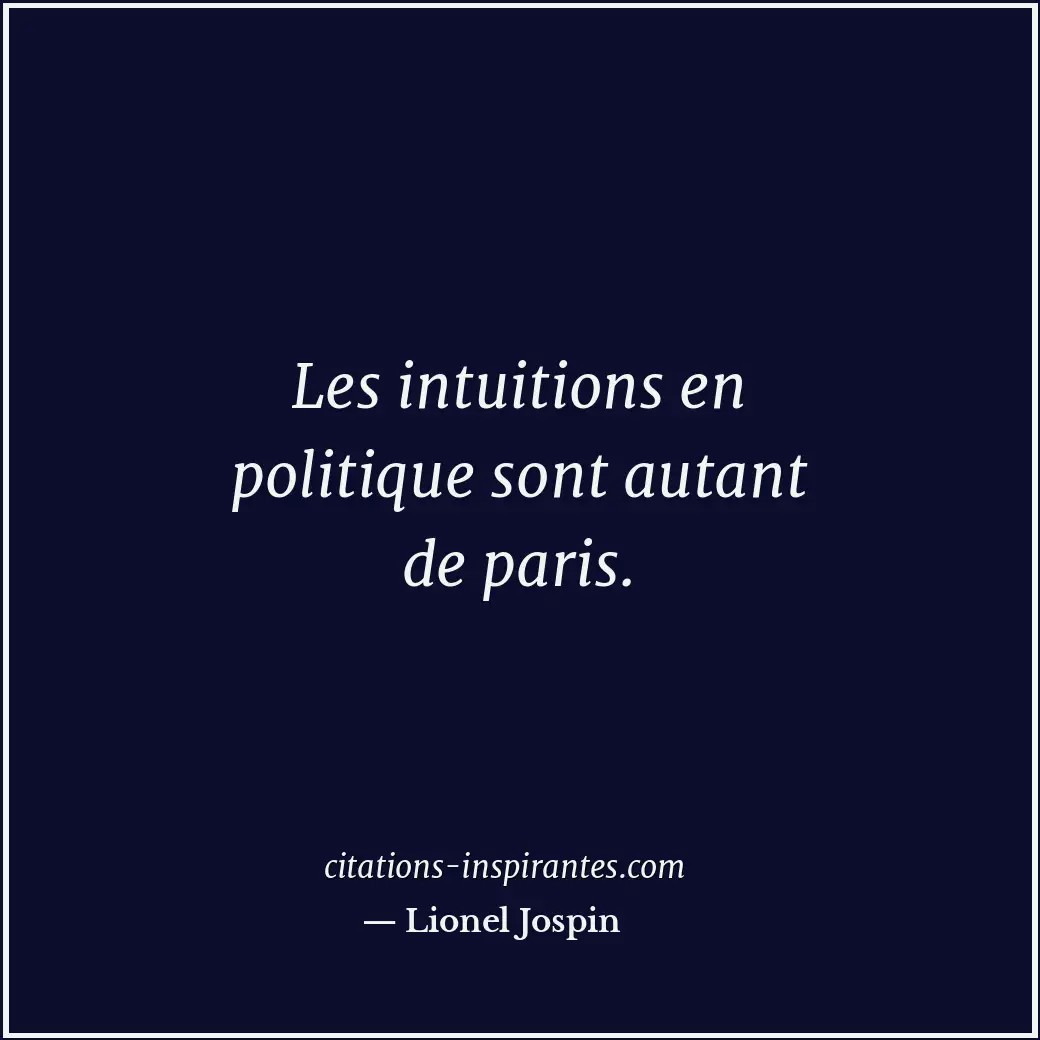 Citation de Lionel Jospin