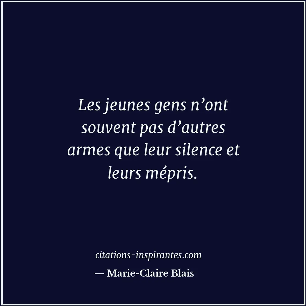 Citation de Marie-Claire Blais