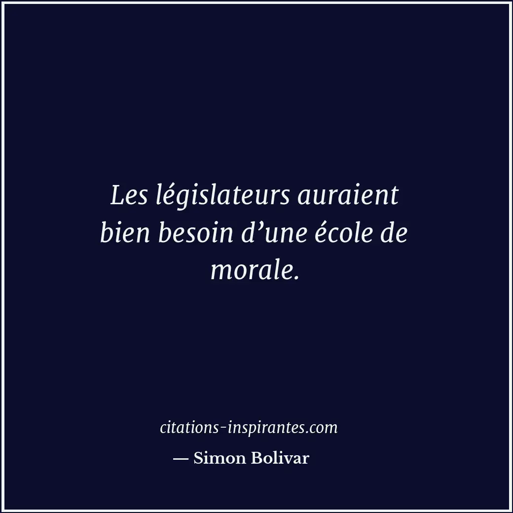Citation de Simon Bolivar